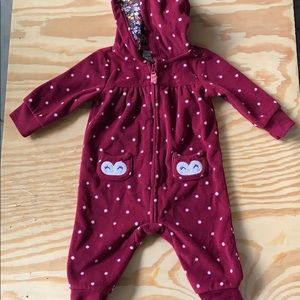 Carter’s zip up onesie with hood